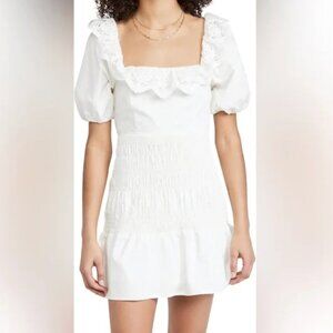 Astr the Label Patina Lace Mini Dress White Sz. S